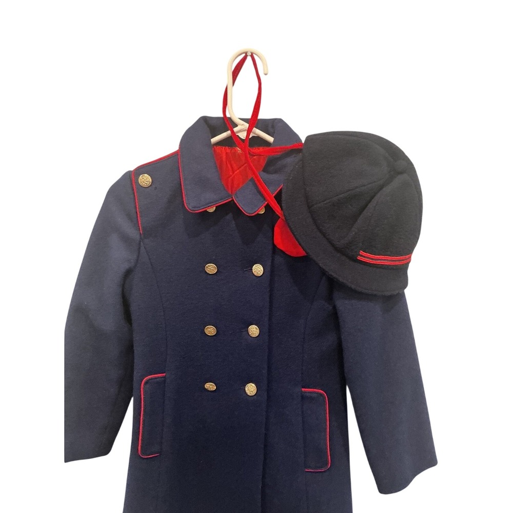 Vintage Rothschild Girls Peacoat Wool Coat 6 Sailor Navy Blue Military Classic - Picture 10 of 13